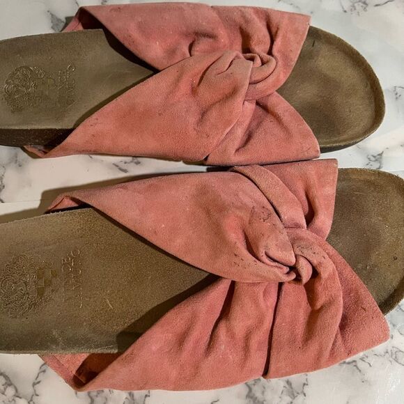 Vince Camuto Biminti Suede Leather Slide Sandals 10M - Picture 2 of 7
